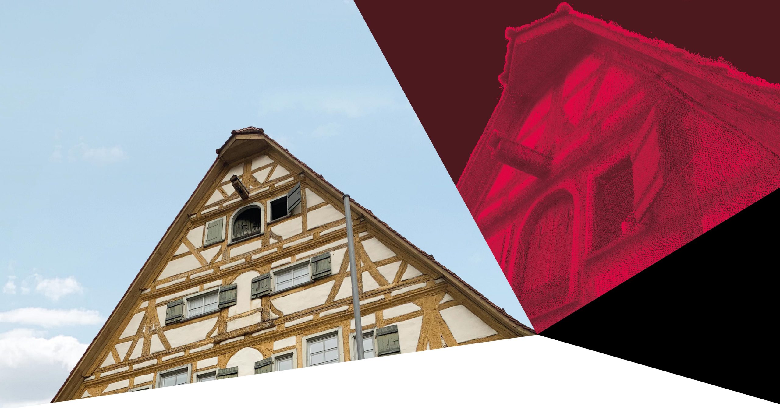 Historisches Gebäude mit Fachwerk in Blaubeuren bei Ulm