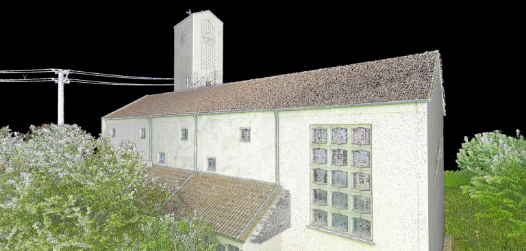 Kirche Durchhausen zu den Heiligen Engeln, 3D-Vermessung