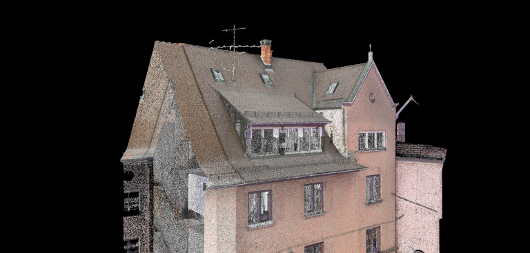 Stadthaus in der Ulmer Altstadt, 3D-Vermessung