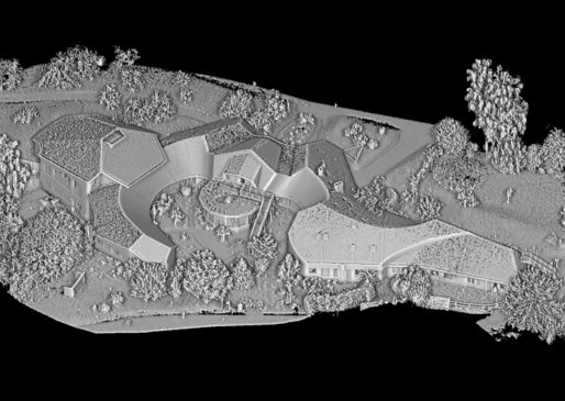 gesamte Punktwolke von schräg oben