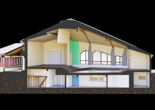 Blick ins Innere des 3D-Modells